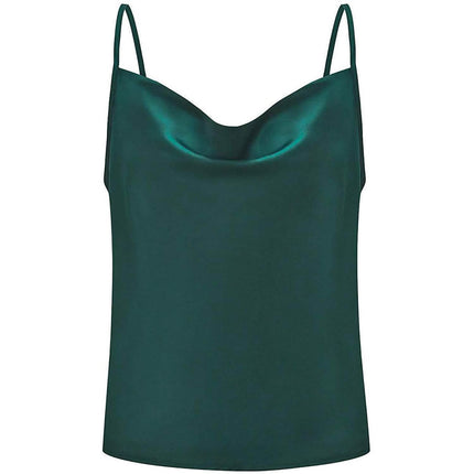 Women's Spaghetti Strap V-Neck Satin Suspender
