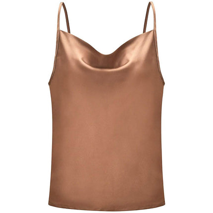 Women's Spaghetti Strap V-Neck Satin Suspender