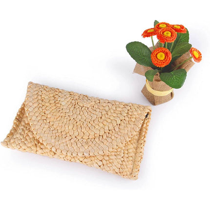 Women's Straw Clutch Purse