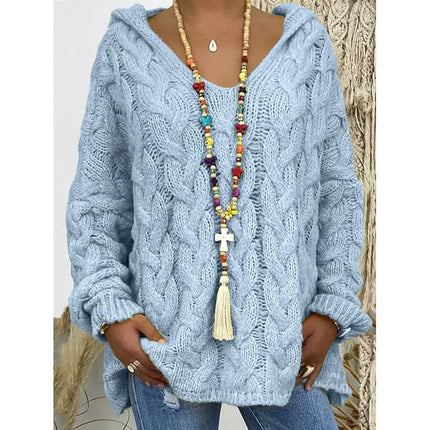 Women's Sweater Oversized Pullover Jumper Knitted Solid Color