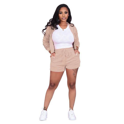 Women's Tracksuits Casual Sportswear Neon Two-Piece Short Sets