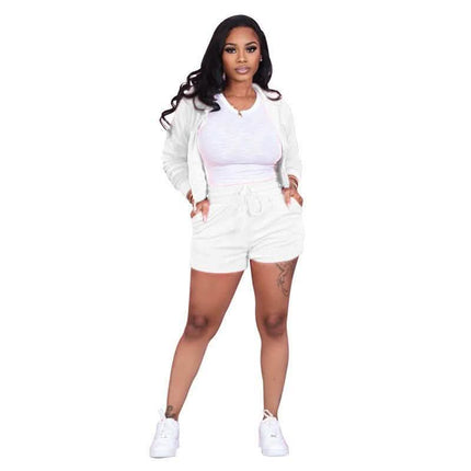 Women's Tracksuits Casual Sportswear Neon Two-Piece Short Sets