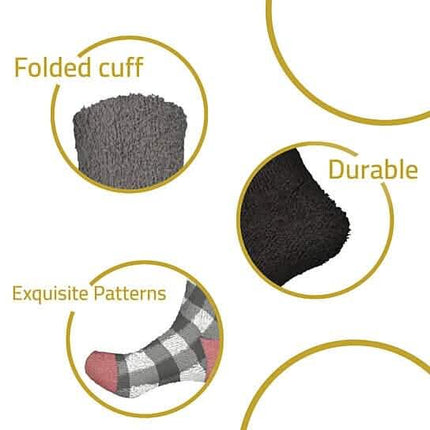 Women's Ultra-Plush Cozy Warm Fuzzy Fluffy Crew Socks
