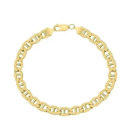 Yellow Gold Cuban, Mariner, Figaro, or Rope Bracelet Gold Filled High Polish Finish
