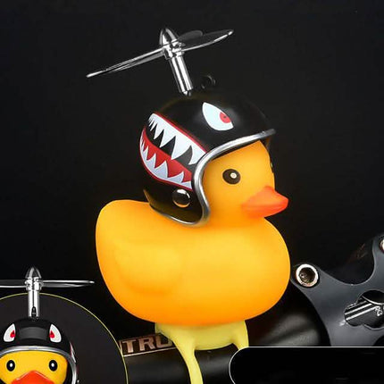 Yellow Little Duck Shape Bike Bell Bike Horn and Front Light
