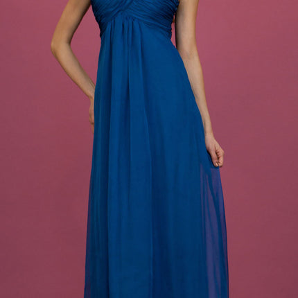 CLEARANCE - Cinderella Divine 7716 Long One Shoulder Chiffon Empire Dress