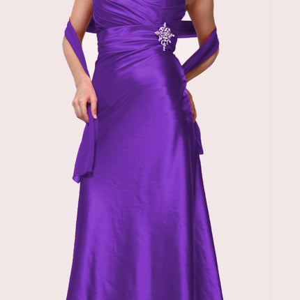 CLEARANCE - Cinderella Divine 7704 Strapless Sweetheart Long Satin Dress (Size L)