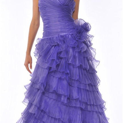 CLEARANCE - Cinderella Divine 1997 One Shoulder Strap Layered Dress (Size 12)