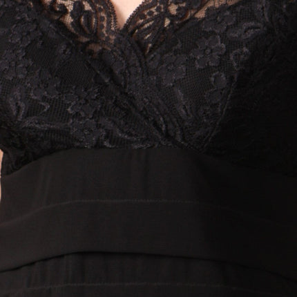 CLEARANCE - Celavie 2320L Dinner Party Tea Length Dress ITY Stretch Lace (Size 2XL)
