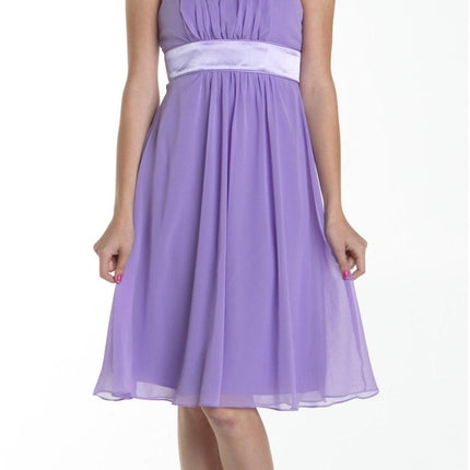 CLEARANCE - Knee Length Spaghetti Strap Chiffon Dress (Size Medium)
