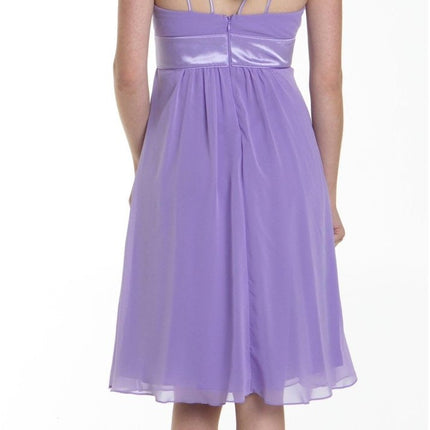 CLEARANCE - Knee Length Spaghetti Strap Chiffon Dress (Size Medium)