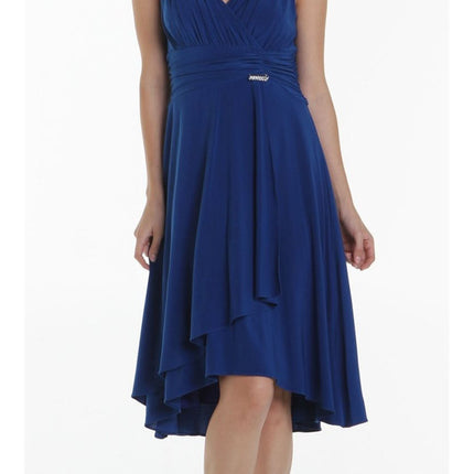 CLEARANCE - Royal Blue Dinner Cruise Evening Dress Knee Length (Size XL)