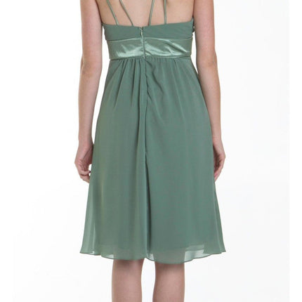 CLEARANCE - Knee Length Spaghetti Strap Chiffon Dress (Size Medium)
