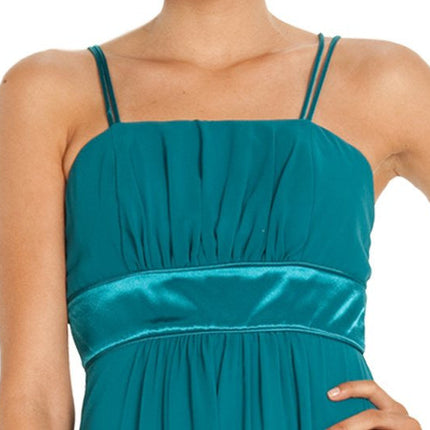 CLEARANCE - Knee Length Spaghetti Strap Chiffon Dress (Size Medium)