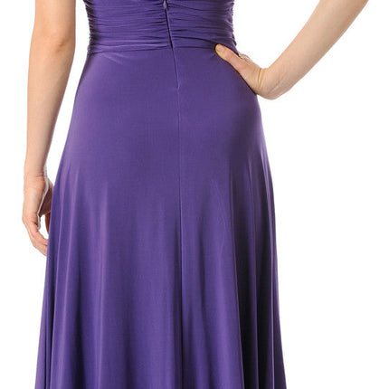 CLEARANCE - Royal Blue Dinner Cruise Evening Dress Knee Length (Size XL)