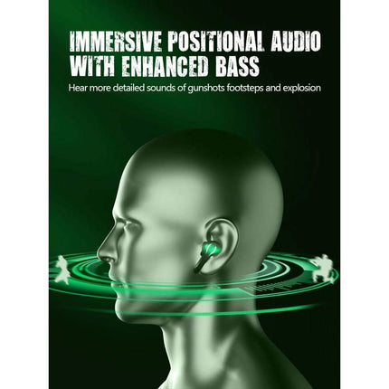 Zime Winner Gaming Headphones 65ms Low Latency TWS Bluetooth Earphone With Mic Bass Audio Sound Positioning
