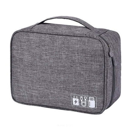 Zippered Cable Compartment Bag for Electronics Storage