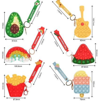 Zippered Pouch with Fidget Bubble Poppers and Bristles
