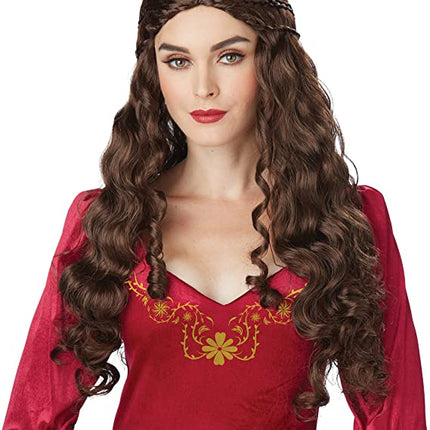Adult Women's Lady Guinevere Brunette Wig