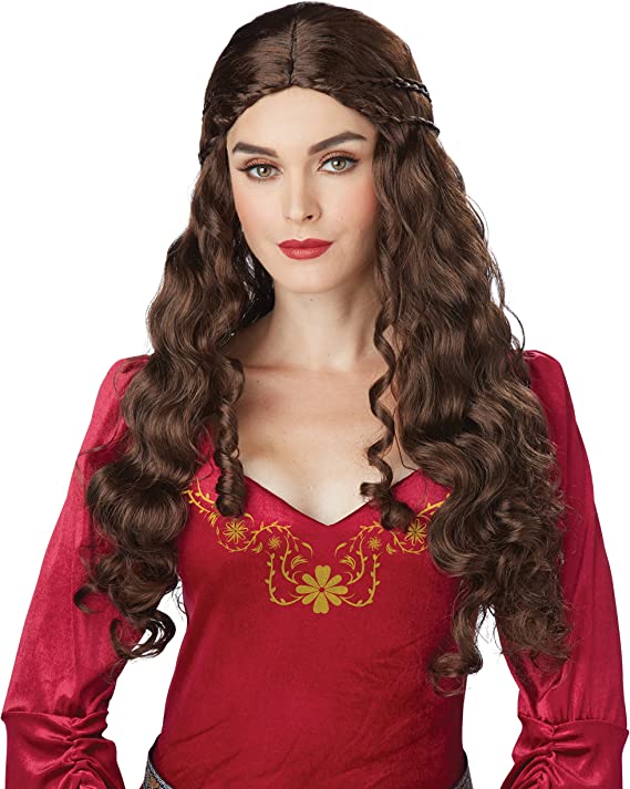 Adult Women's Lady Guinevere Brunette Wig