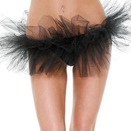 Adult Women's Short Frilly Petticoat Black