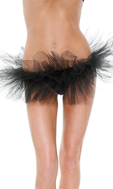 Adult Women's Short Frilly Petticoat Black