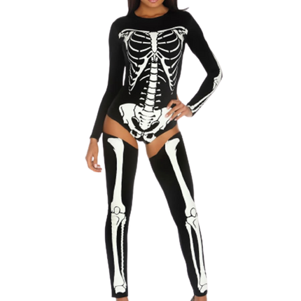 Adult Women's Skeleton Print Bodysuit