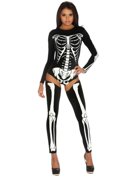 Adult Women's Skeleton Print Bodysuit