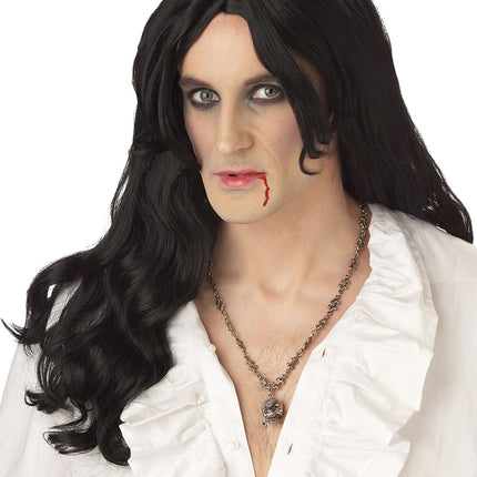 Adult Men's Old World Vampire Black Wig