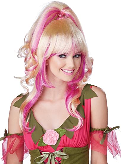 Adult Women's Sugar Spice Blonde And Pink Wig