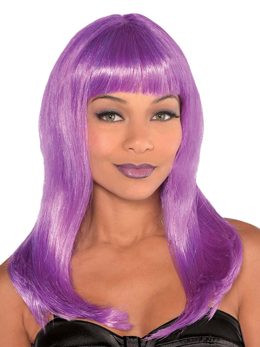 Adult Women's Purple Electra Woman Wig