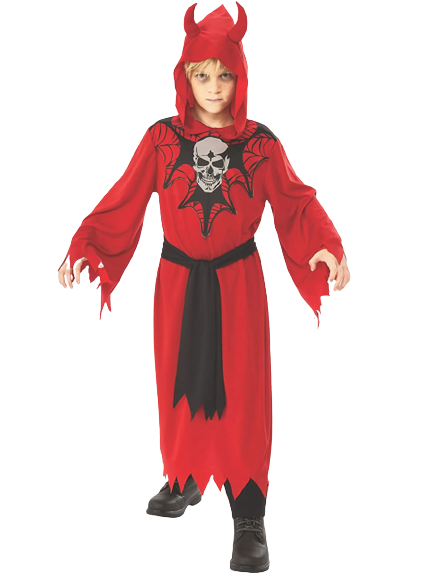 Kids Boy's Devil Skeleton Robe Costume