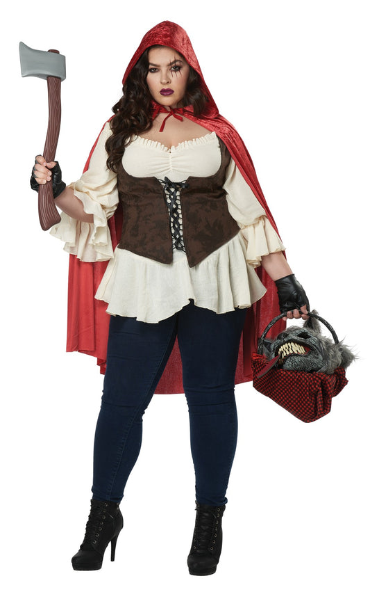 Adult Plus Size Women's No Afraid Red Costume