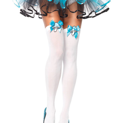 Magic Mushroom Bow Top Thigh Highs by Leg Avenue only at  TeeJayTraders.com