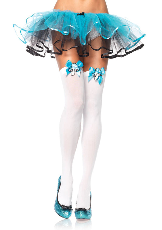 Magic Mushroom Bow Top Thigh Highs by Leg Avenue only at  TeeJayTraders.com