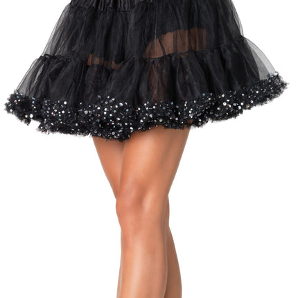 Women Petticoat Sequin Trim by Leg Avenue only at  TeeJayTraders.com