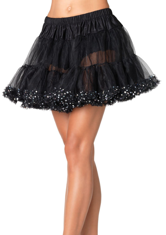 Women Petticoat Sequin Trim by Leg Avenue only at  TeeJayTraders.com