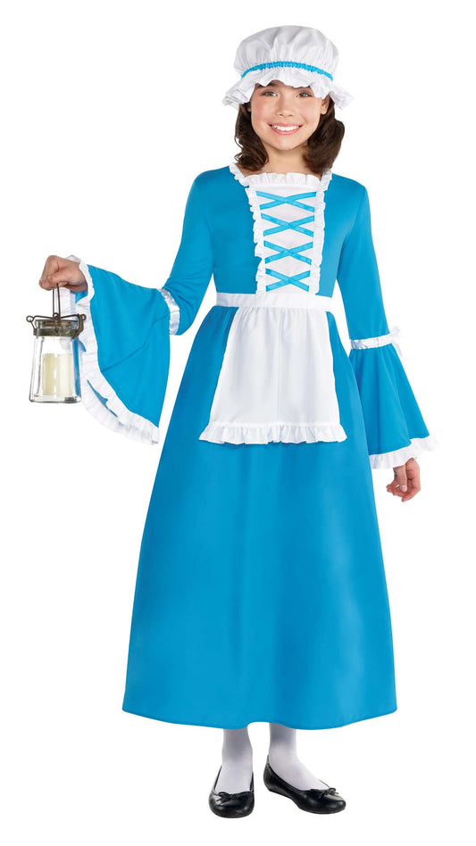 American Colonial Girls Deluxe Costume by Amscan Costumes only at  TeeJayTraders.com