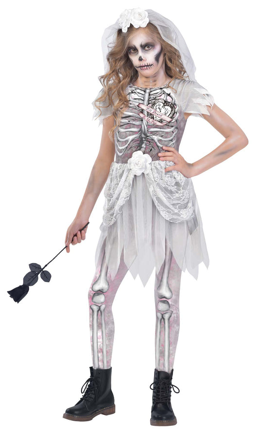 Skeleton Bride Girls Costume by Amscan Costumes only at  TeeJayTraders.com