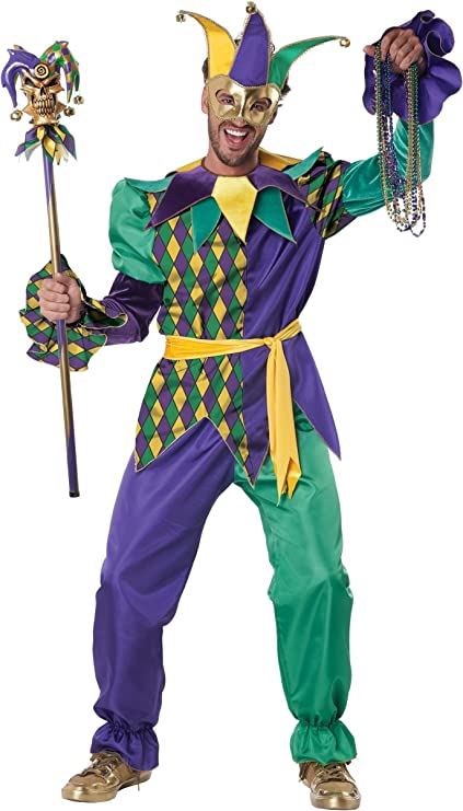 Deluxe Mardi Gras Jester Men Costume by California Costumes only at  TeeJayTraders.com