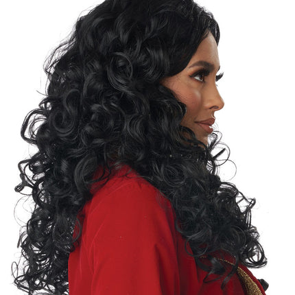 Curly Brunette Captain Hook Women Wig by California Costumes only at  TeeJayTraders.com - Image 2