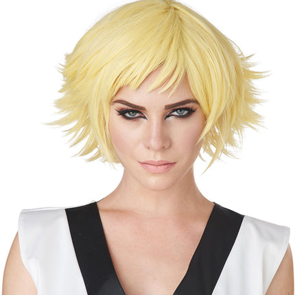 Feathered Yellow Women Wig by California Costumes only at  TeeJayTraders.com