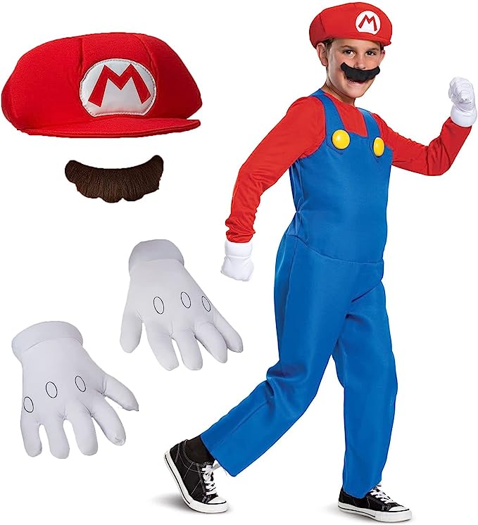 Super Mario Deluxe Boys Costume by Disguise only at  TeeJayTraders.com