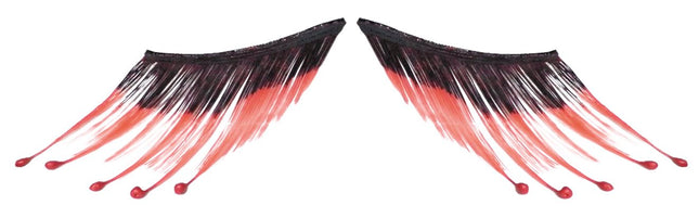 Blood Droplet Eyelashes by Disguise Costumes only at  TeeJayTraders.com