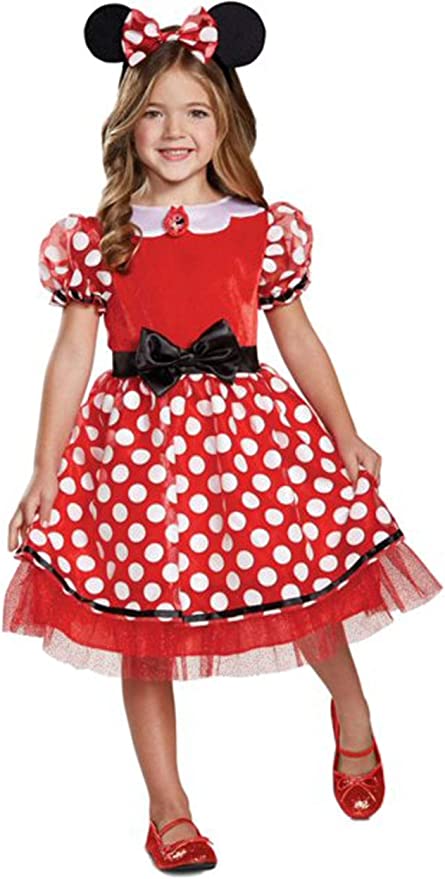 Disney Minnie Mouse Girl's Classic Costume Red Polka Dots by  only at  TeeJayTraders.com