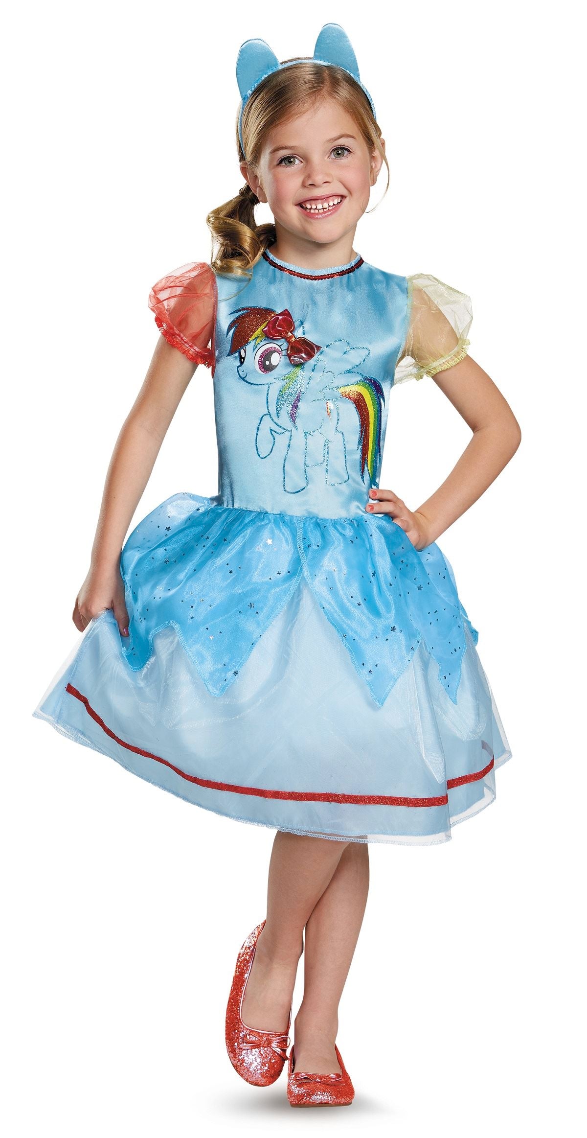 Rainbow Dash  Little Pony Girls Costume by Disguise Costumes only at  TeeJayTraders.com