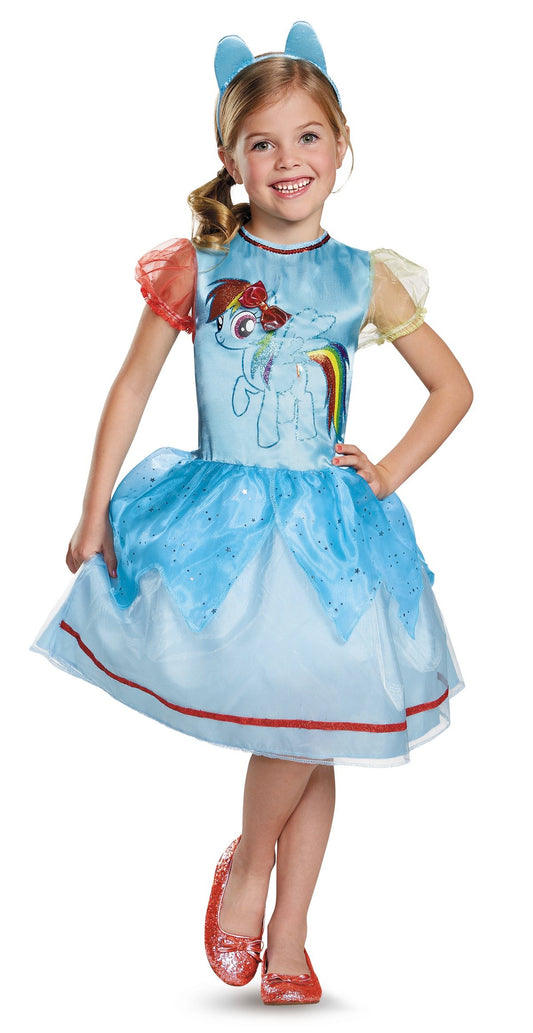 Rainbow Dash  Little Pony Girls Costume by Disguise Costumes only at  TeeJayTraders.com