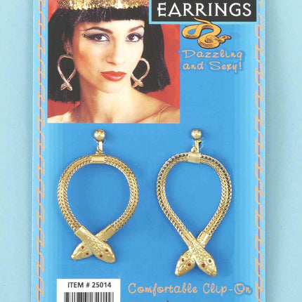 Egyptian Snake Earrings by Forum Novelties only at  TeeJayTraders.com