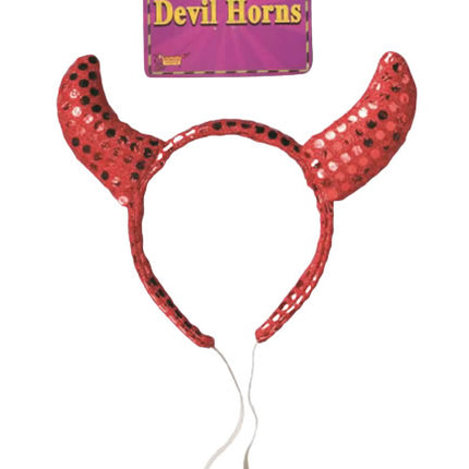 Devil Sequin Horns Headband by Forum Novelties only at  TeeJayTraders.com