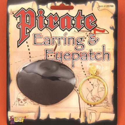 Pirate Earrings And Eye Patch by Forum Novelties only at  TeeJayTraders.com